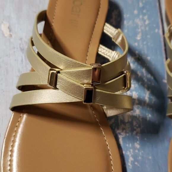 NIB Bar III Vanitap Platino gold womens Sandals 7 - Picture 6 of 6